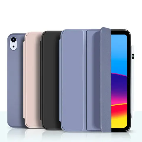 For iPad 10th 11th Generaton Leather Stand Flip Smart Cover, For iPad 10 11 10.9'' 2022 2025 Soft Silicone Case