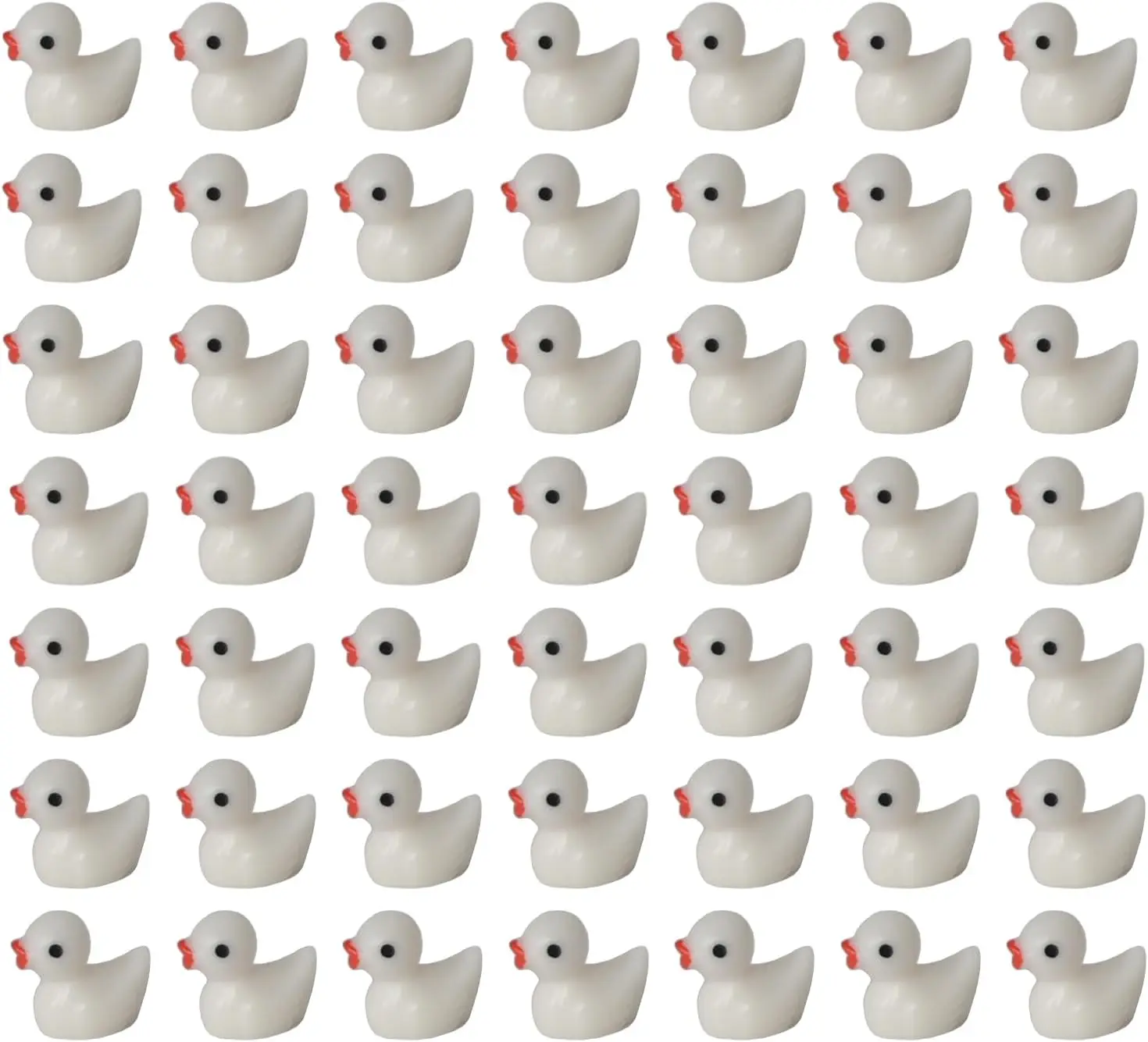 50/100 Pcs DIY Tiny Duck Figures Mini Resin Duck for Home Game Micro Landscape +Dollhouse DIY Aquarium Decoration