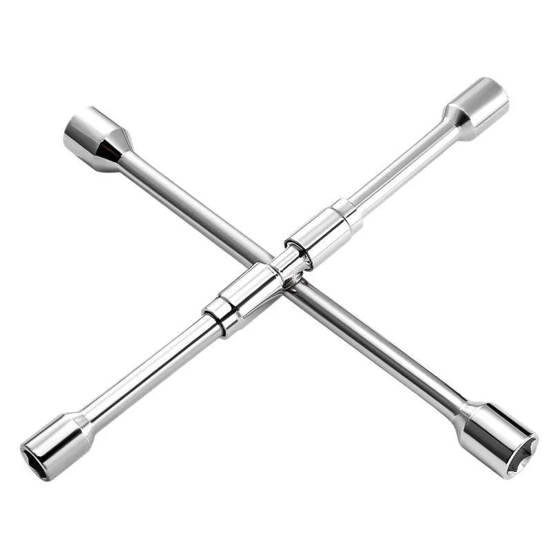 Складной крестообразный ключ для ремонта автомобильных шин 17, 19, 21, 23 мм, трудосберегающий автомобильный торцевой ключ, складной инструмент для снятия колесных гаек