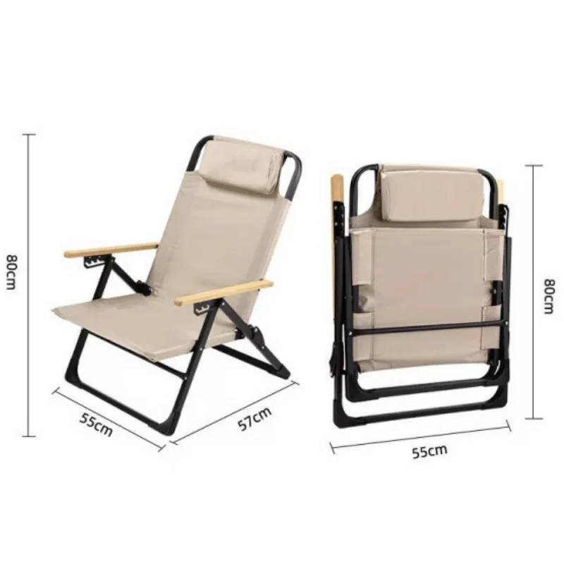 Nueva silla Kermit mejorada, silla plegable de ángulo ajustable de 5 engranajes, sillas con respaldo alto para acampar al aire libre, silla de pesca