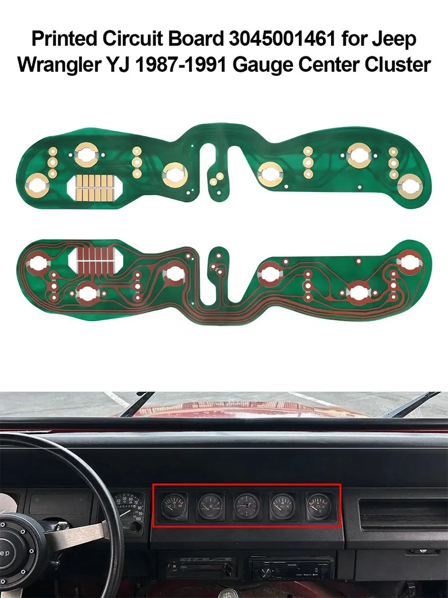 Leiterplatte 3045001461 für Jeep Wrangler YJ 87-91 Instrumentencluster – Detail 3