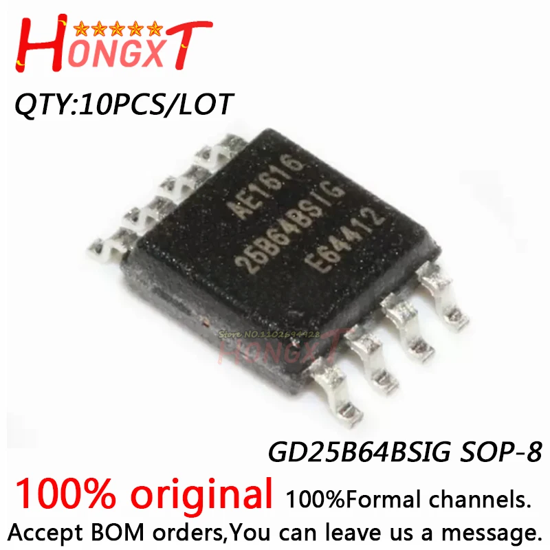 10PCS 100% NEW GD25B64BSIG SOP-8.Chipset