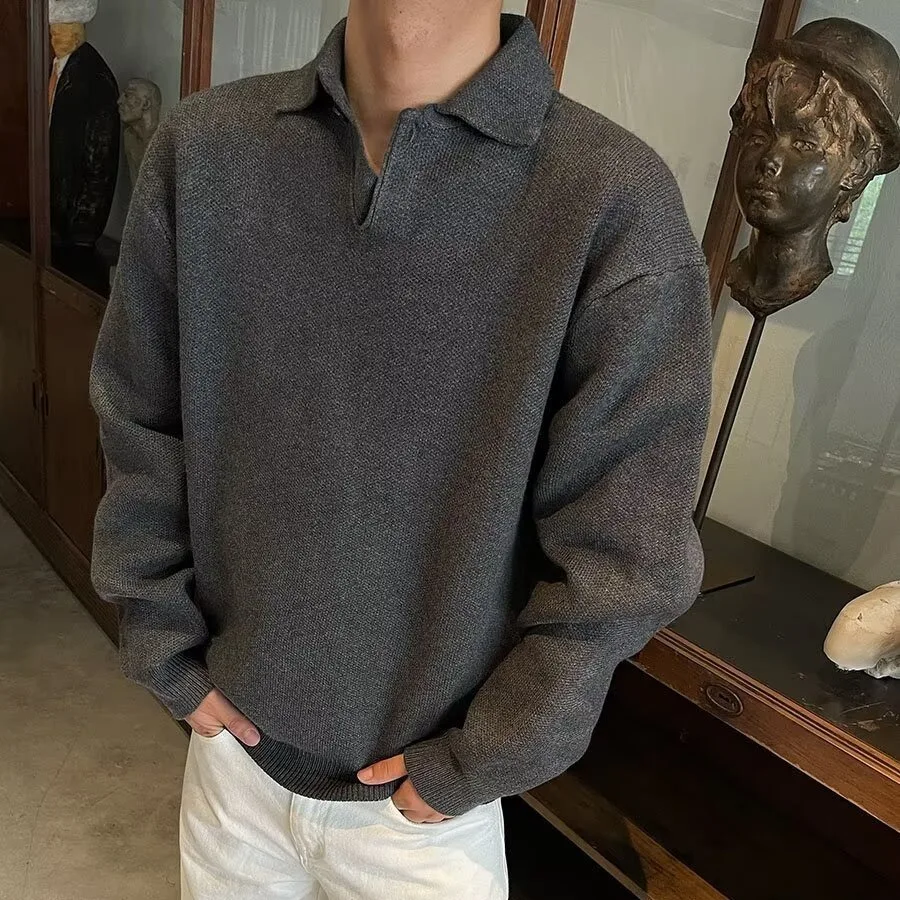 

Loose Fit Thiened Long Sve Knitted Sweater Over-sized American Sle Casual Wear Polyester Fiber Hoodie for Men And Women