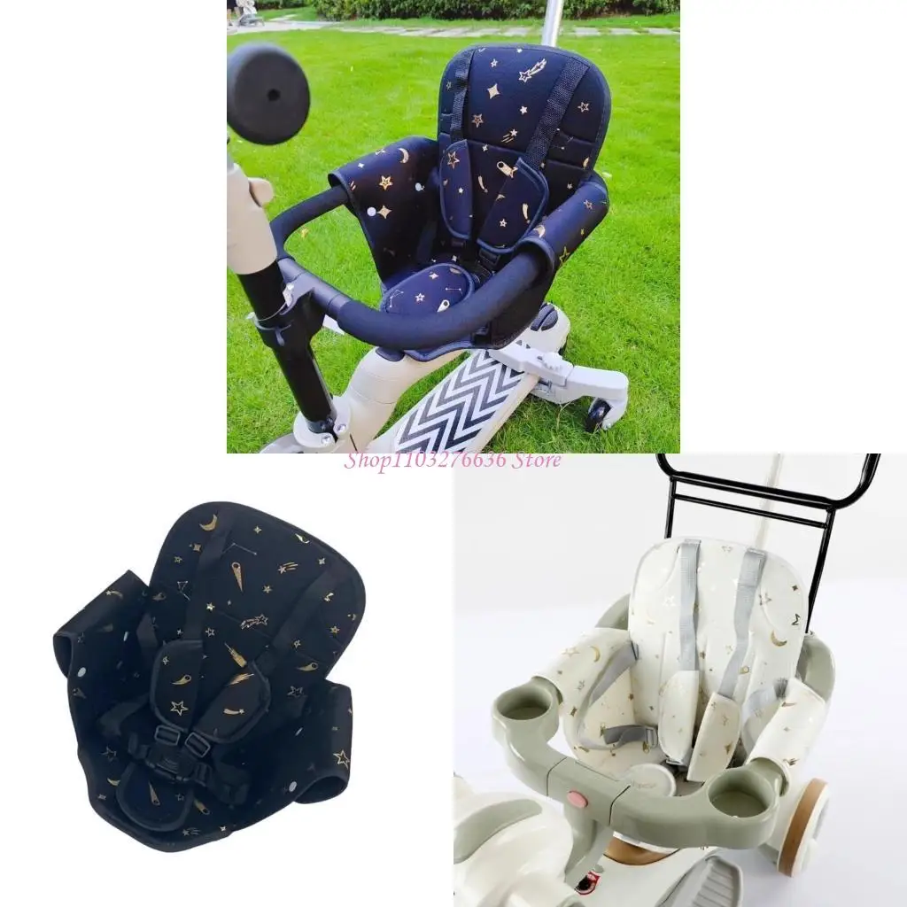 

R6FD Five-Point Safety Strap Compatible Pad Universal Child Cushion for Strollers Use Enjoy Daily Comfort