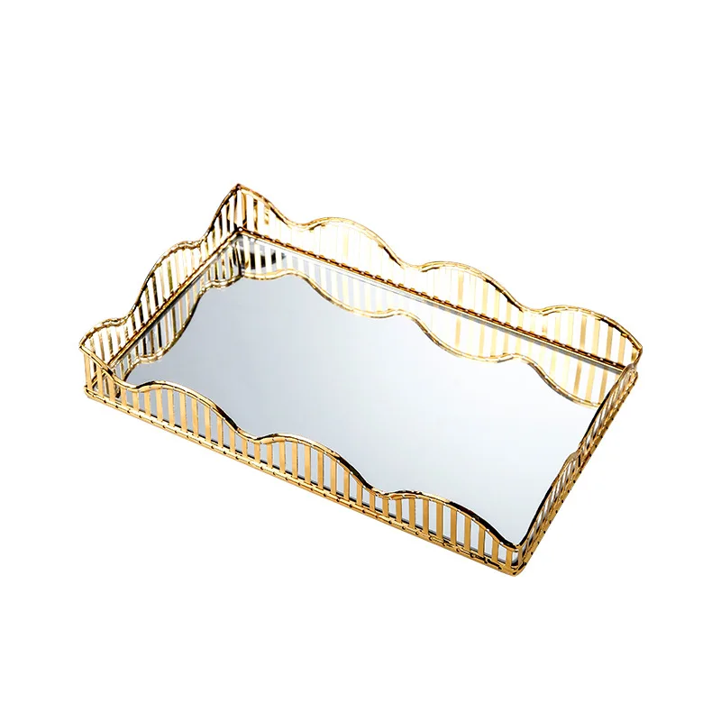 

European retro glass square household large high-end fruit decoration crafts