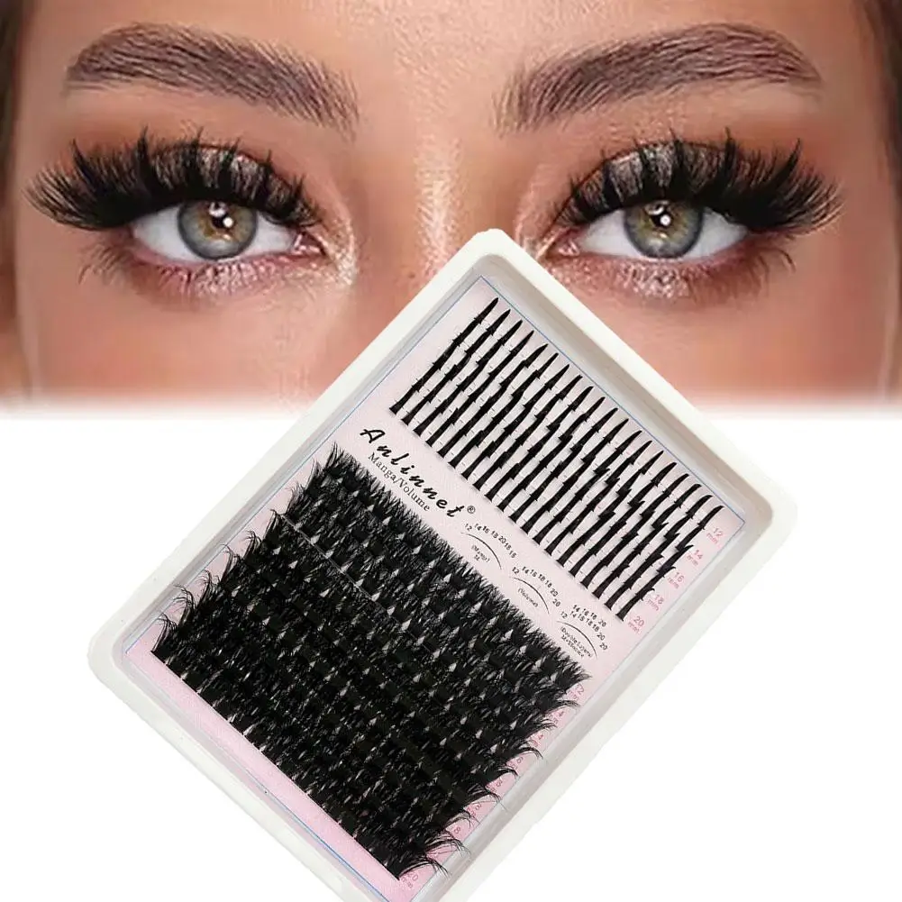 Eyelash 80D/100D Eyelash Cluster With Bottom And Spiky Lashes Volume Individual Manga DIY Eyelashes Extends Extensions Clus A8S8