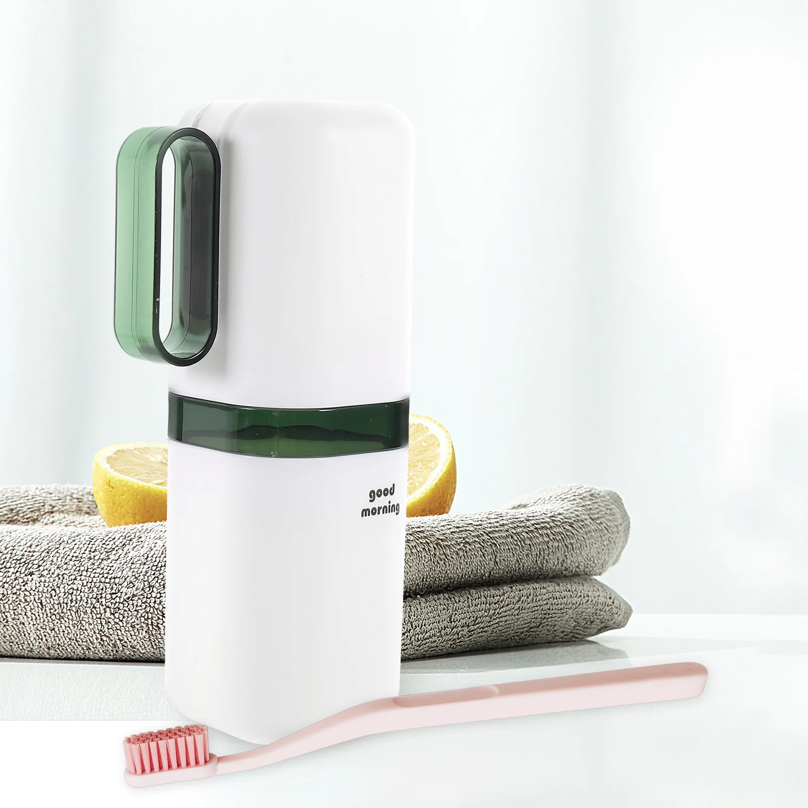 

2Pcs Travel Toothbrush Container with Toothpaste Storage Reusable Plastic Portable Case for Camping Hiking Hotel Use Simple