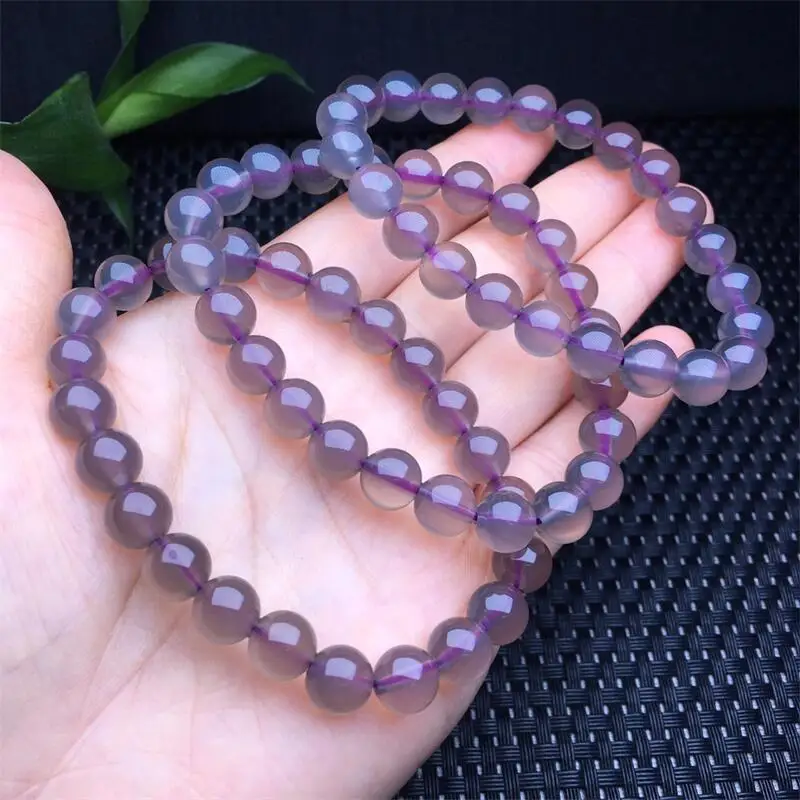 Natural Gray Moon Stone Bracelet Women Men Charm Blue Flash Beads Luxury Energy Elastic Wrist Yoga Jewelry