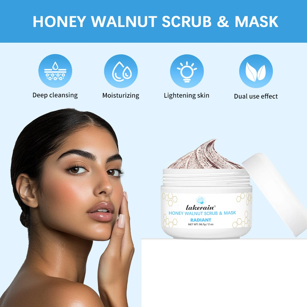 Honey Facial Scrub & Mask Moisturizing Nourishing Exfoliating Face Scrub Gentle Deep Cleansing Reveal Skin Radiance For Face Bod