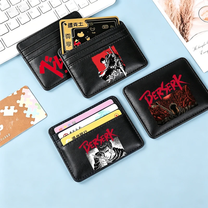 HOT Anime Berserk Coin Purse Anime Credit Card Holder Passport PU Wallet ID Cards Cover Case Bag Men Woman Birthday Gift NEW