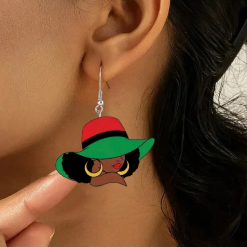 Creative Acrylic Straw Hat Women's Pendant Earrings Plastic Cartoon Fashion Jewelry Holiday Gifts For Girls Students Women