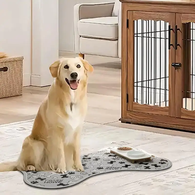 Absorbent Pet Feeding Mat Non-Slip Diatom Mud Mat Quick Dry Water Dispenser Mat Dog Food Mats For Floors Waterproof Dog