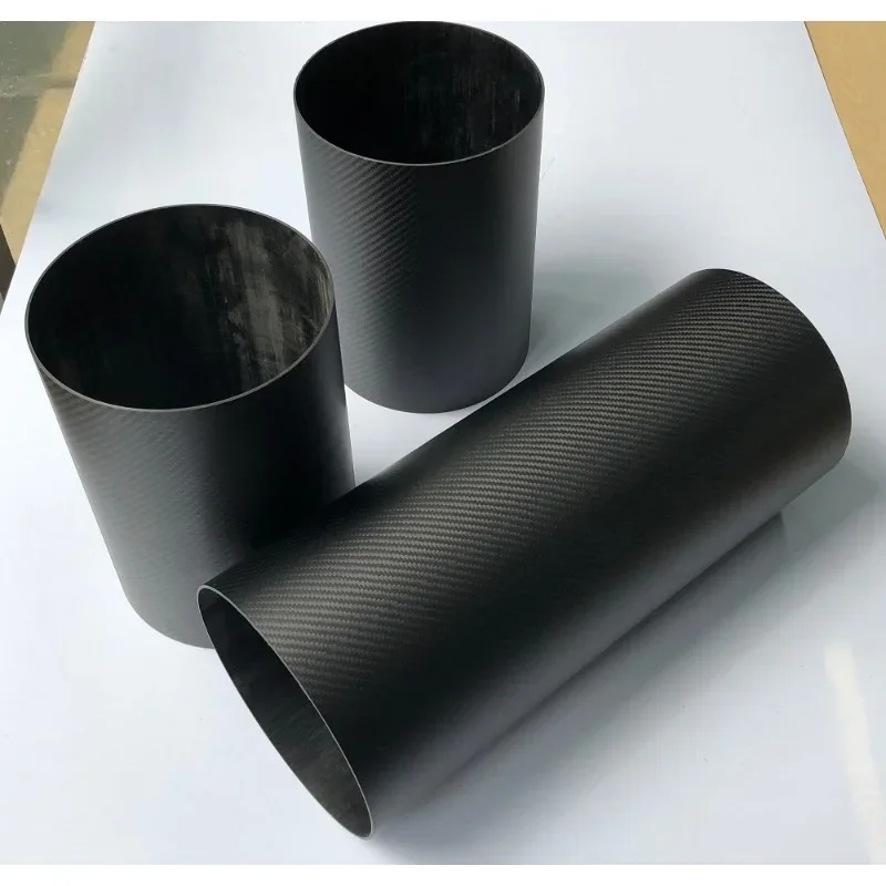 RJX Test High Precision Diameter Structural Carbon Tube 180mm 200mm 220mm 250mm Large 3k Carbon Fiber Pipe