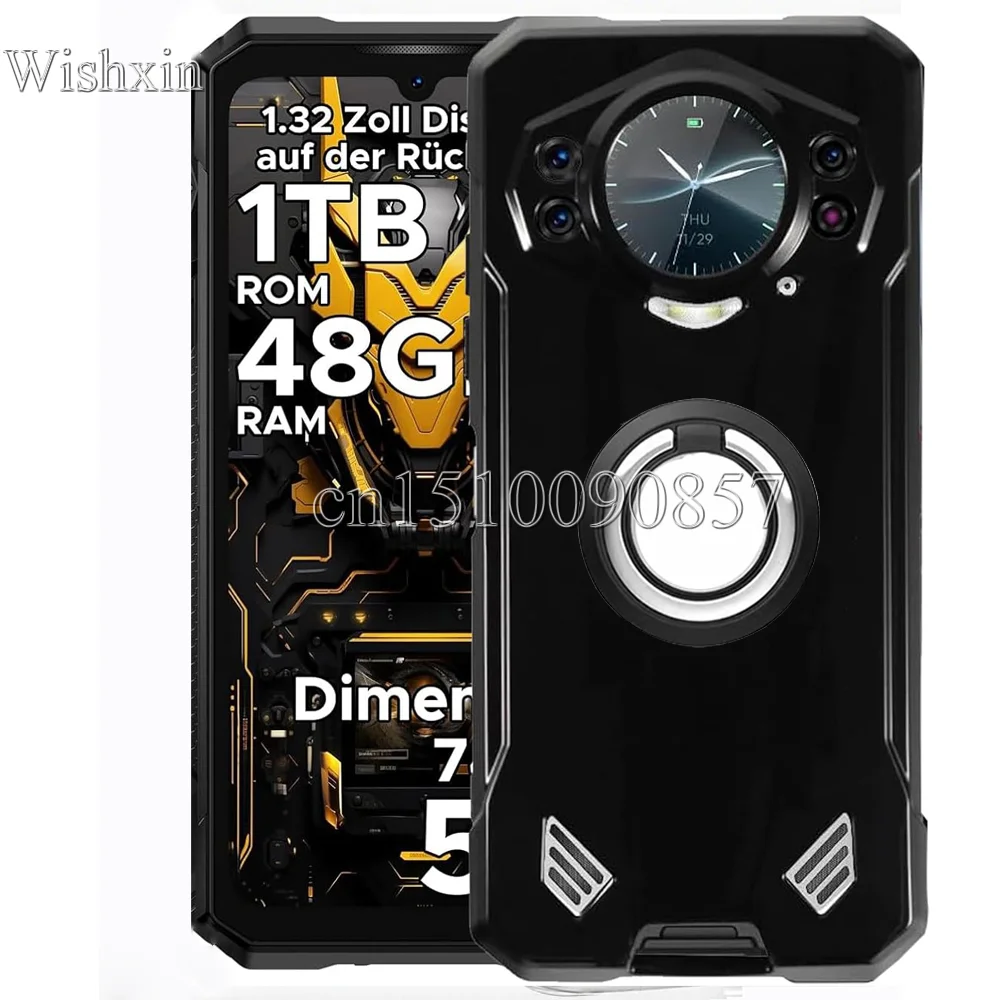 Case For Doogee S200 Ultra Ring Holder Shockproof Soft TPU Kickstand Cover For DOOGEE S200 Ultra 6.72inch Couqe Funda