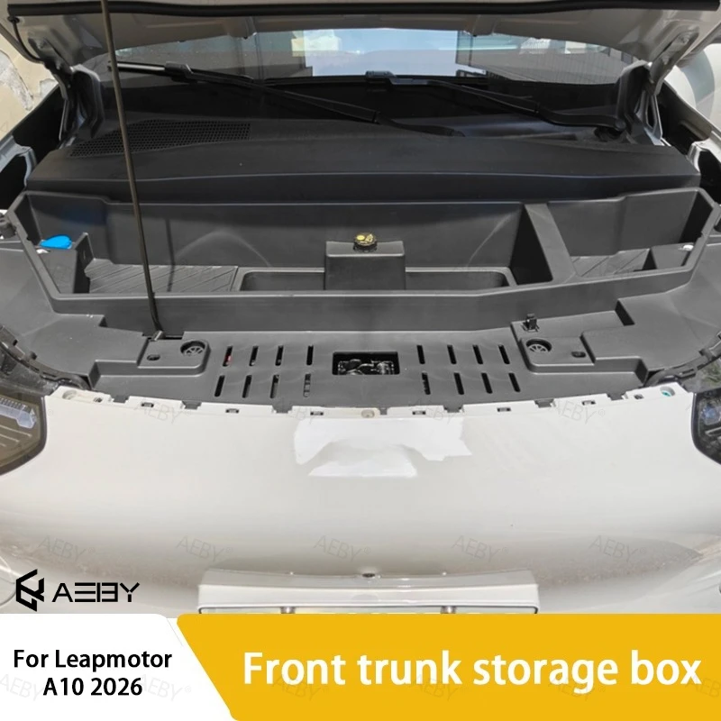 Für Leapmotor A10 2026 Motorraum-Aufbewahrungsbox Frunk-Organizer Vorderkofferraum-Aufbewahrungsfach Rutschfeste Auto-Frontkabinen-Zubehörteile
