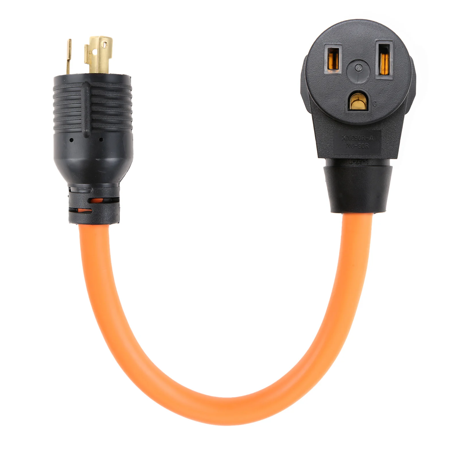 NEMA L6-30P to 6-50R Adaptor Welder Dryer EV Charger Power Cord Generator to Welder Connect 30Amp to 50Amp STW 10AWG 250V 1.5FT