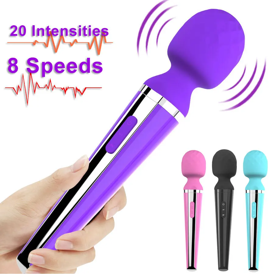 

Powerful Magic Wand Vibrator Mult Modes AV Vibration Massager Mute G Spot Clit Stimulate Adult Sex Toys for Woman Masturbator