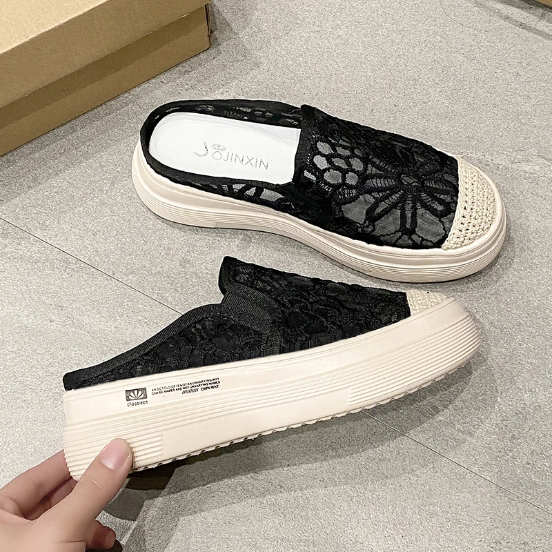 

Pop Shoes Woman 2025 House Slippers Platform Cover Toe Pantofle Luxury Slides New Designer Fashion Shoes House Slippers Platform