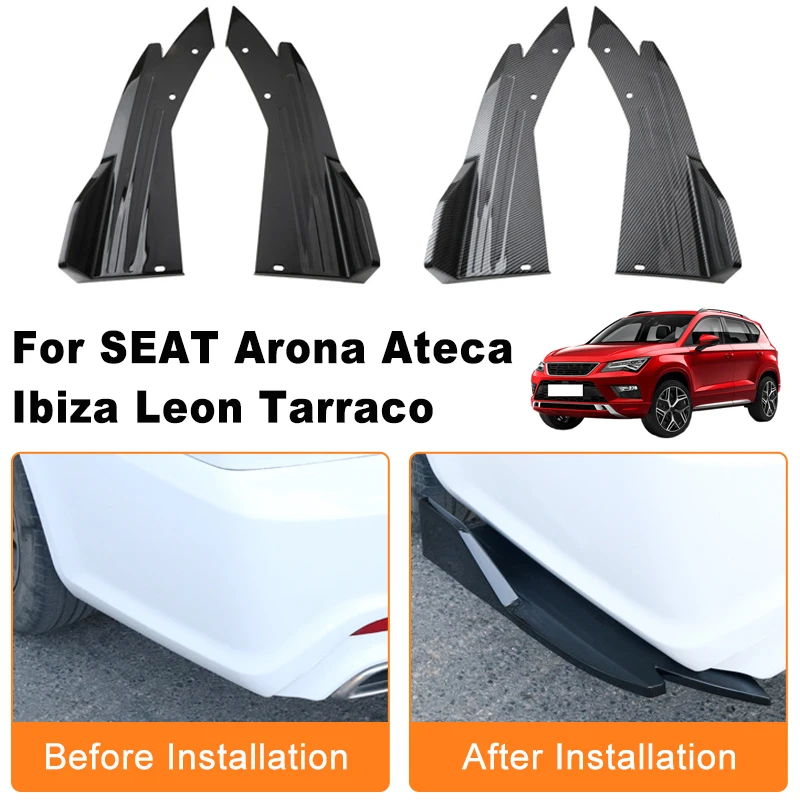 

Car Rear Bumper Spoiler Lip Diffuser Side Skirt Splitter Wrap Angle Anti-Crash For SEAT Arona Ateca Ibiza Leon Tarraco