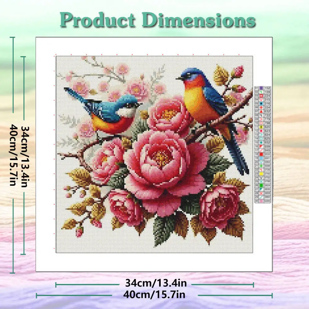 New Arrivals Cross Stich Bird And Flower 11CT Printed Fabric Embroidery DIY Handcraft Supplies Stitching Handmade Needlework view 4
