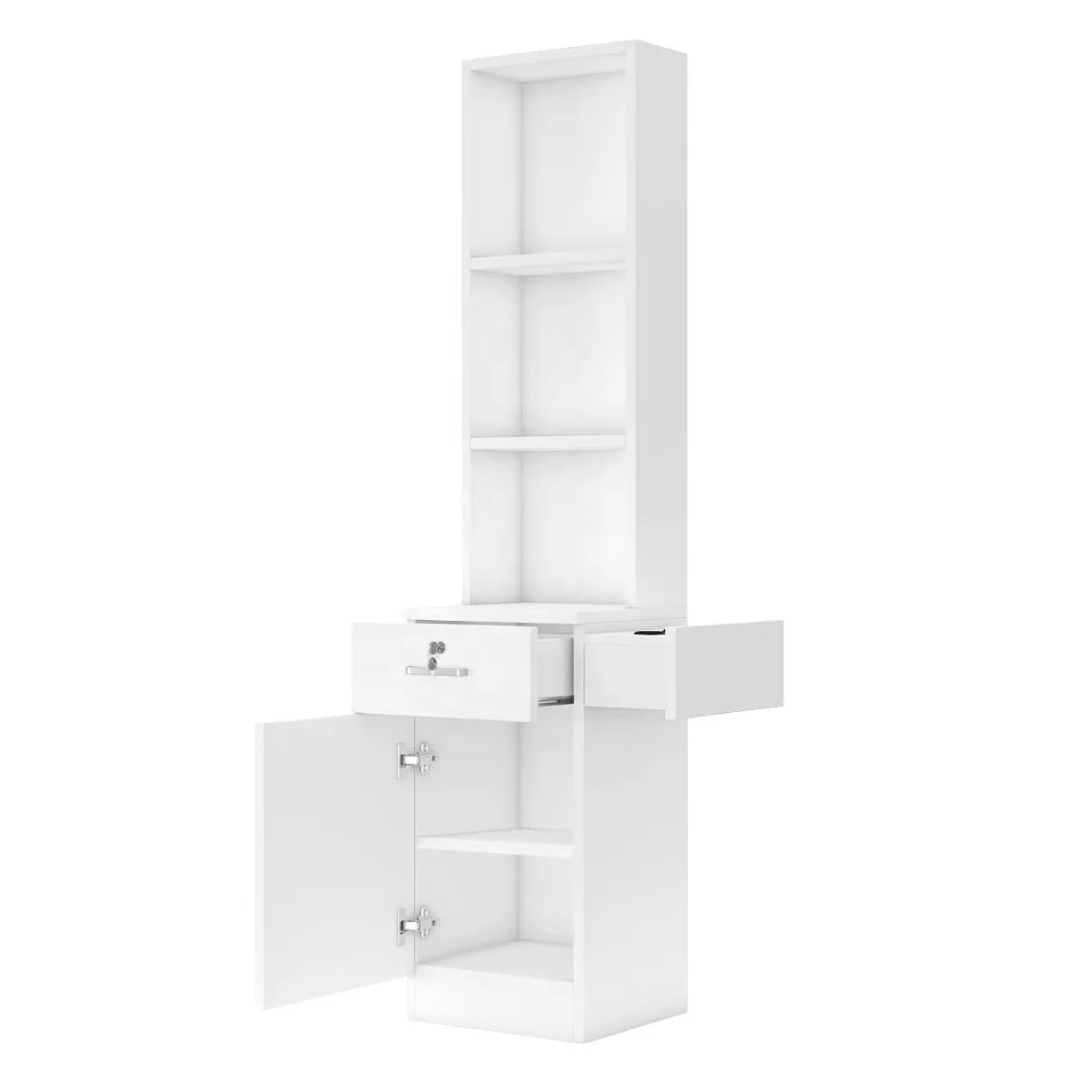 

Locking Wall Mount Barber Salon Station Hairdressing Storage Cabinet Beauty Salon Furniture