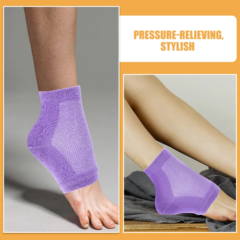 

4 Pairs Heel Protection Socks Comfortable Moisturizing Breathable Gel Anti-crack Replaceable Washable Foot Care Tools Flexible