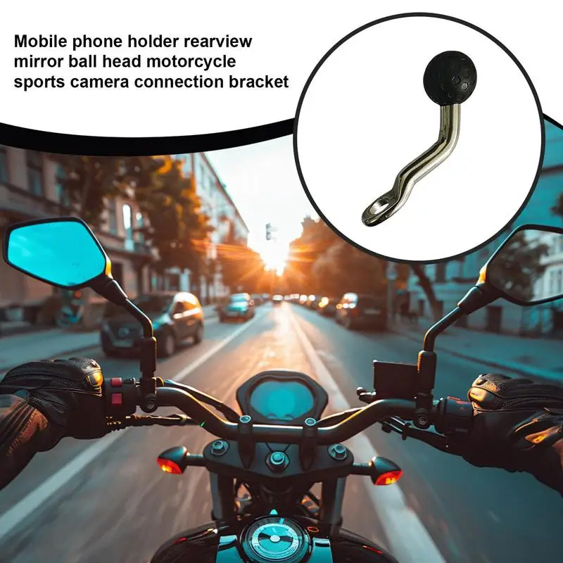 Motorcycle Handlebar Clamp Mount Base Ball Head Clamp Mount Base For Cycling Alloy Support 360-Degree Rotation For Urban Road