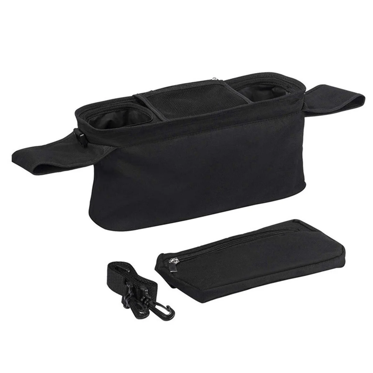 

B87B-Universal Stroller Bag with Insulated Cup Holder,Large-Capacity Stroller Storage Bag, Waterproof,Shoulder Strap and Hook