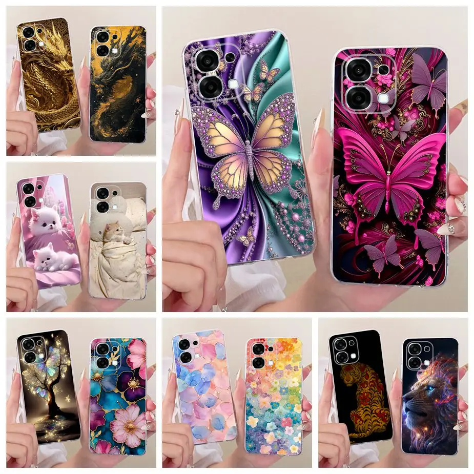 ل ممن لهم A6 برو 4G حافظة CPH2799 أنيق فراشة رسمت غطاء لينة غطاء من السيليكون ل ممن لهم A6 ممن لهم A6 برو A6Pro 5G CPH2781 قذيفة #1