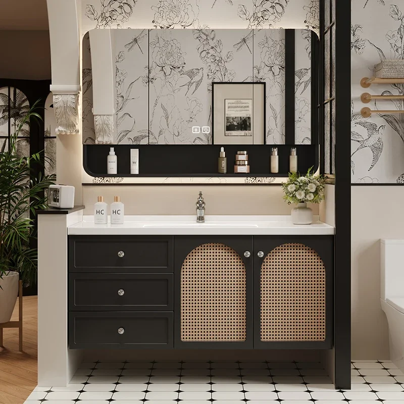 Nordic With Sink Bathroom Vanities Shelves Storage Vanity Open Bathroom Vanities Simple Design Bathroom Furniture Gabinetti LLBC