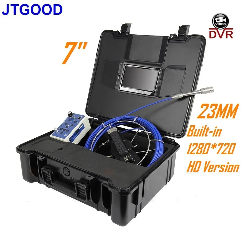 

High Resolution 1280*720 720P HD Version 23MM Camera 7 Inches DVR Drain Sewear Pipe Inspection Camera Sewer Drain Kit System