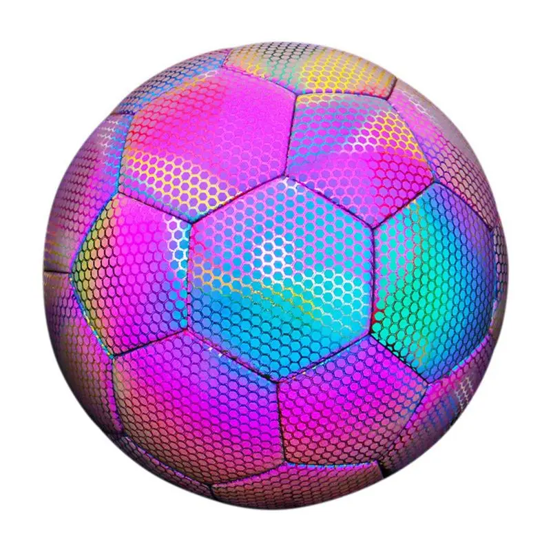 

-[Cilae-17R] Size 4 Glow In Dark Football Luminous Soccer Balls Night Glowing Reflective Footballs Outdoor Light Up Gifts For Bo