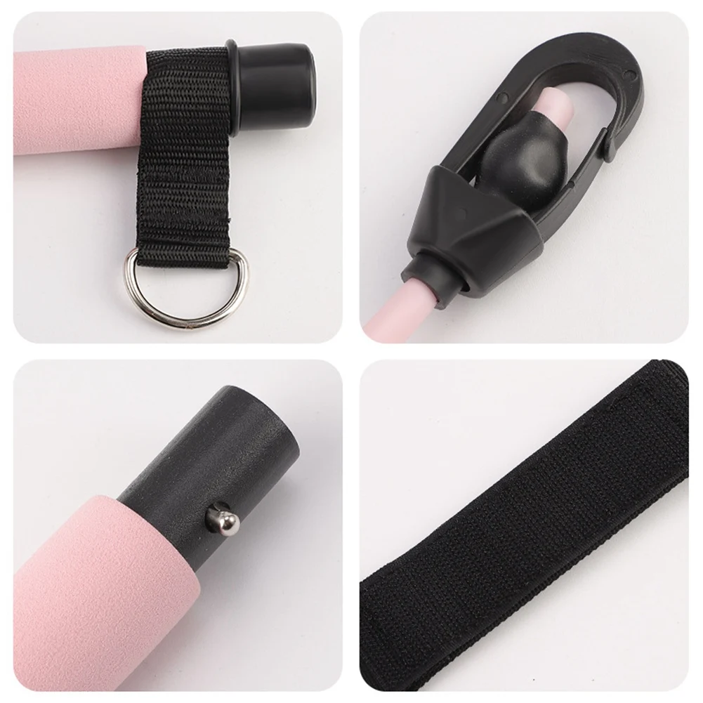 

A65G-Pilates Bar Kit+Resistance Bands,Pilates Equipment Exercise Bar With Ab Roller, Portable Home Gym Yoga Fitness Bar
