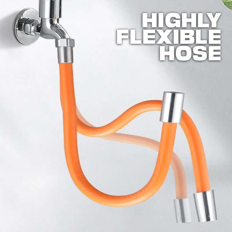 20/30/50cm Universal Faucet Extension Extender Kitchen 360° Free Bending Flexible Hose Wash Basin Sink Water Tap Silicone Tube