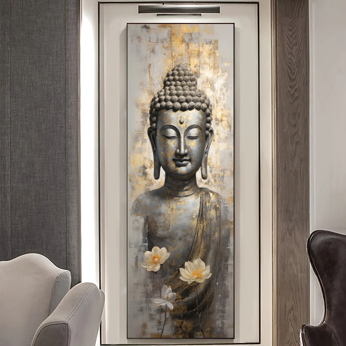 

Frameless Abstract Religious Buddha Canvas Painting Posters, Minimalism Wall arts Picture, Modern Art Living Room Decoration, Ho