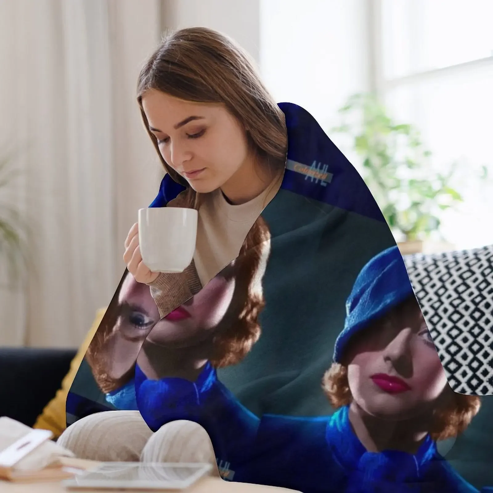 جوان كروفورد، 1933 رمي بطانية بياضات السرير المعزي الثقيل للنوم بطانيات أشعث