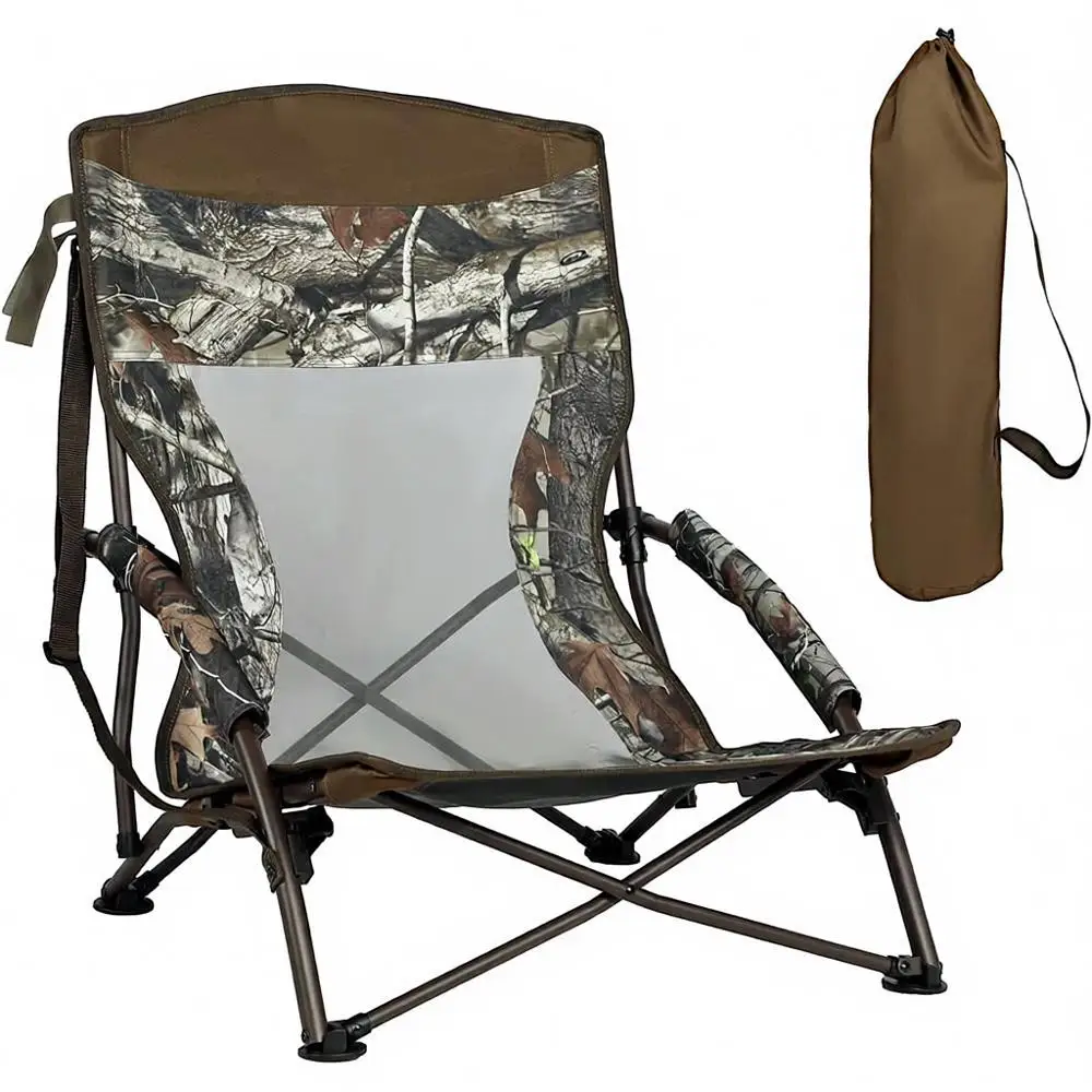 

Low Camping Chair Lightweight Heavy Duty Lawn Chairs Outdoor Carry Bag