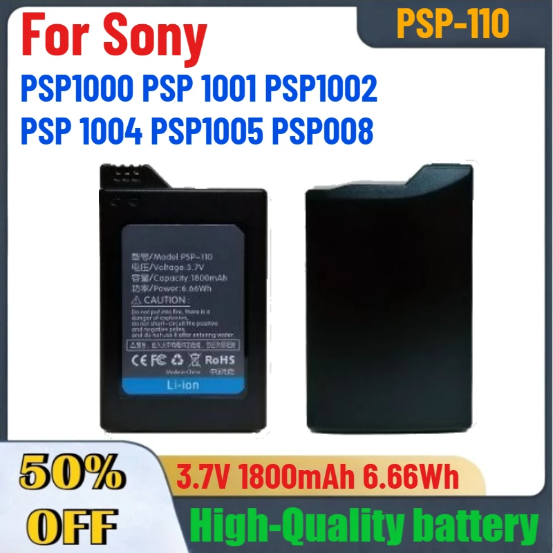 

3.7V 1800mAh PSP-110 PSP110 Battery for Sony PSP1000 PSP 1001 PSP1002 PSP 1004 PSP1005 PSP008 Portable Game Console