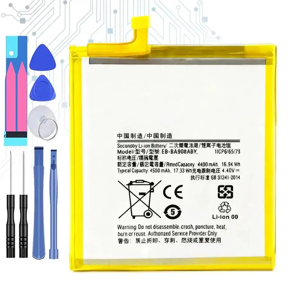 

Аккумулятор для мобильного телефона с быстрой зарядкой EB-BA908ABY, высокая совместимость, 4400 мАч для Samsung Galaxy A90 5G A908 A908B A908N