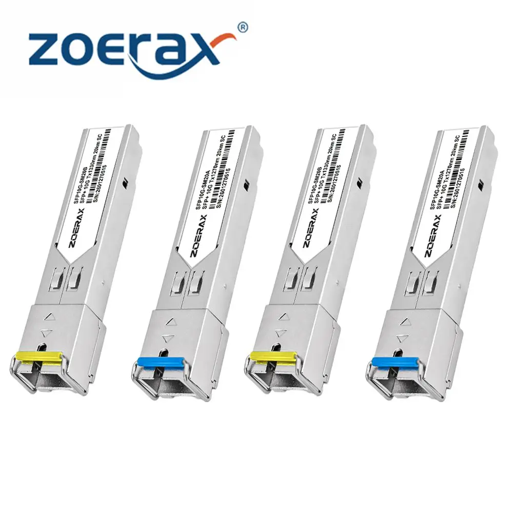 ZoeRax 10G Single-mode Simplex SC SFP Module Up to 20km Support DDM Compatible Cisco Mikrotik