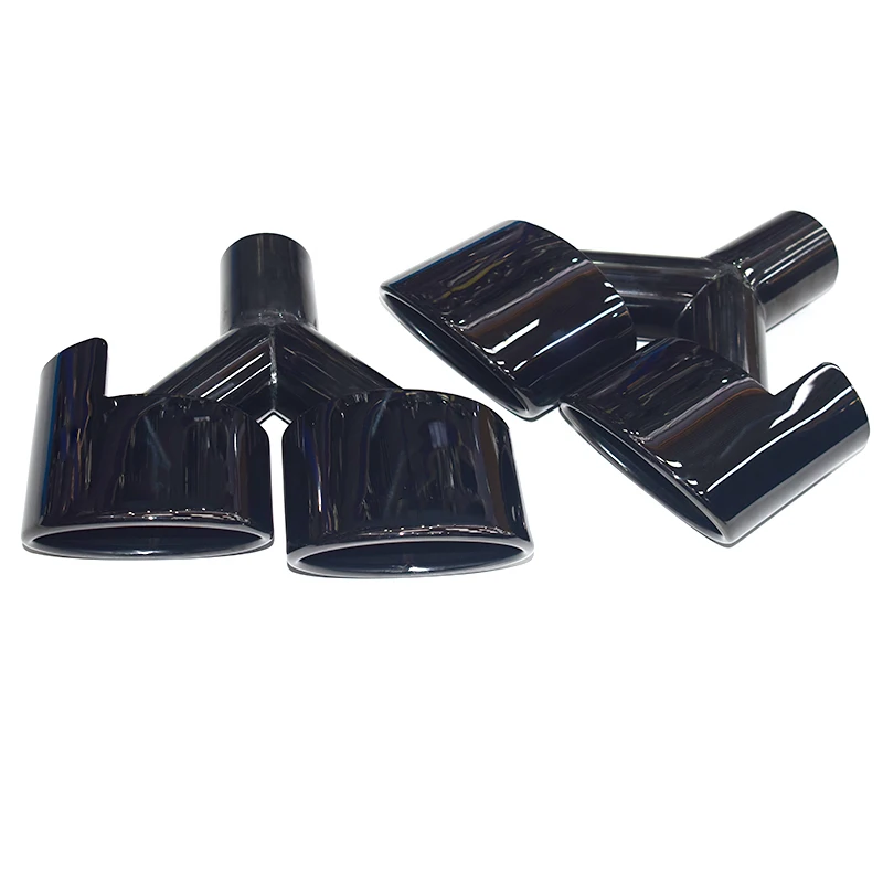 For Mercedes-Benz C-Class, E-Class, S-Class Muffler, Exhaust Pipe Upgrade, C63 AMG R, Welded Oval Exhaust Pipe Four Outlet Tips