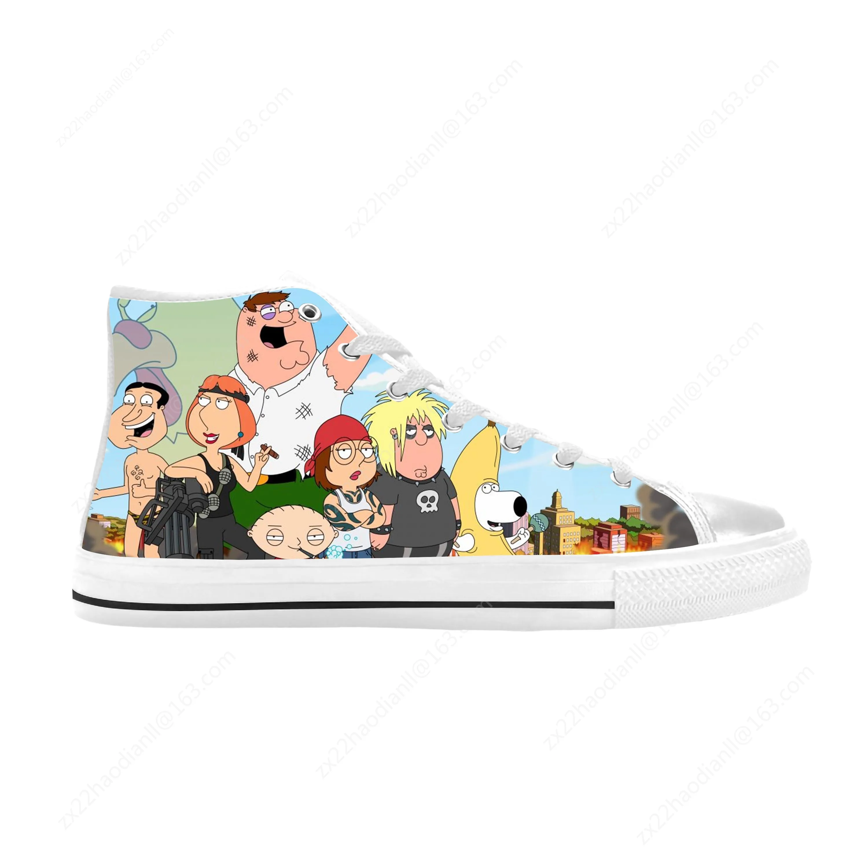 Guys Anime Cartoon Manga Comic Funny Cool Family Casual Cloth Shoes High Top Comfortable Breathable 3D Print Men Women Sneakers