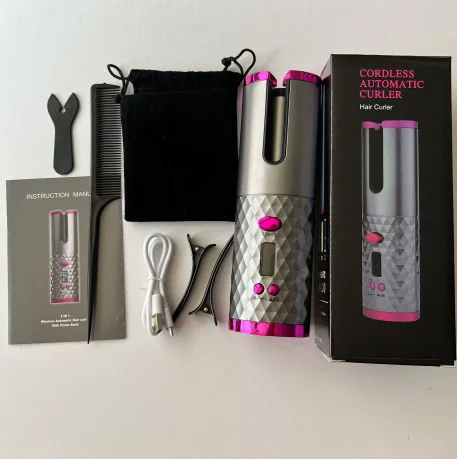 Draagbare draadloze automatische krultang 3-kleuropties USB-opladen Anti-verbranding haarkrultang voor styling