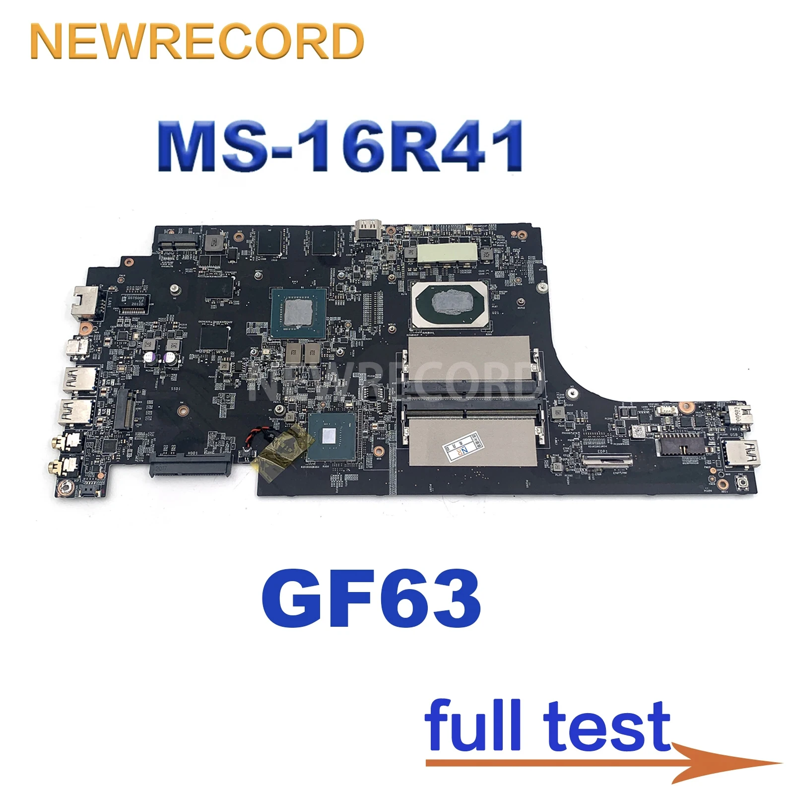 

FOR MSI GF63 Thin 9SC-088CN LAPTOP MOTHERBOARD MS-16R41 WITH I5-9300HQ I7-9750HQ GTX1650 TEST OK