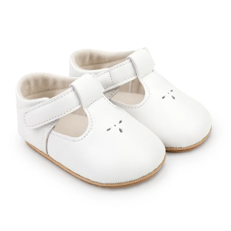 Tregren-zapatos de princesa para niña recién nacida, zapatillas planas antideslizantes de goma PU para cuna, primeros pasos, 0 a 18M