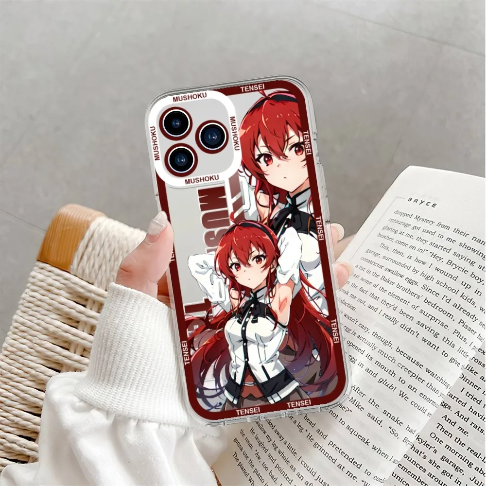 Bilibili Anime Mushoku Tensei Phone Case For iPhone 11 12 Mini 13 14 15Pro Max Transparent Shell