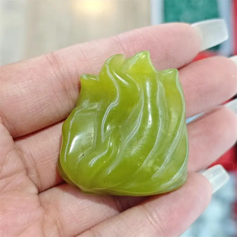 Natural Yellow Quartz Nine-tailed Fox Carving Crystal Healing Reiki Halloween Gift Festival Craft For Decoration 1pcs