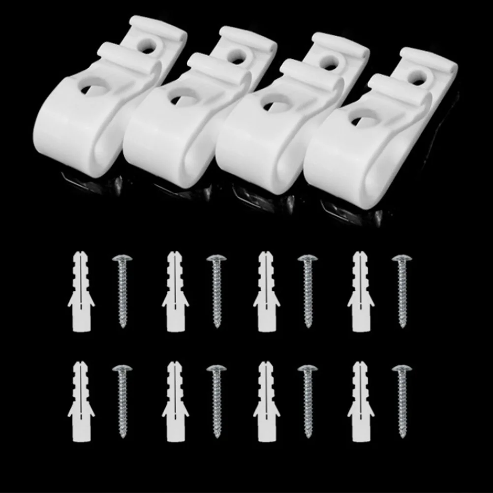 

2 set Child Safety Hook Fixer For Vertical Roman Roller Blinds Chain Cord Control P-Clips Clear Plastic Safety Clips Curtain