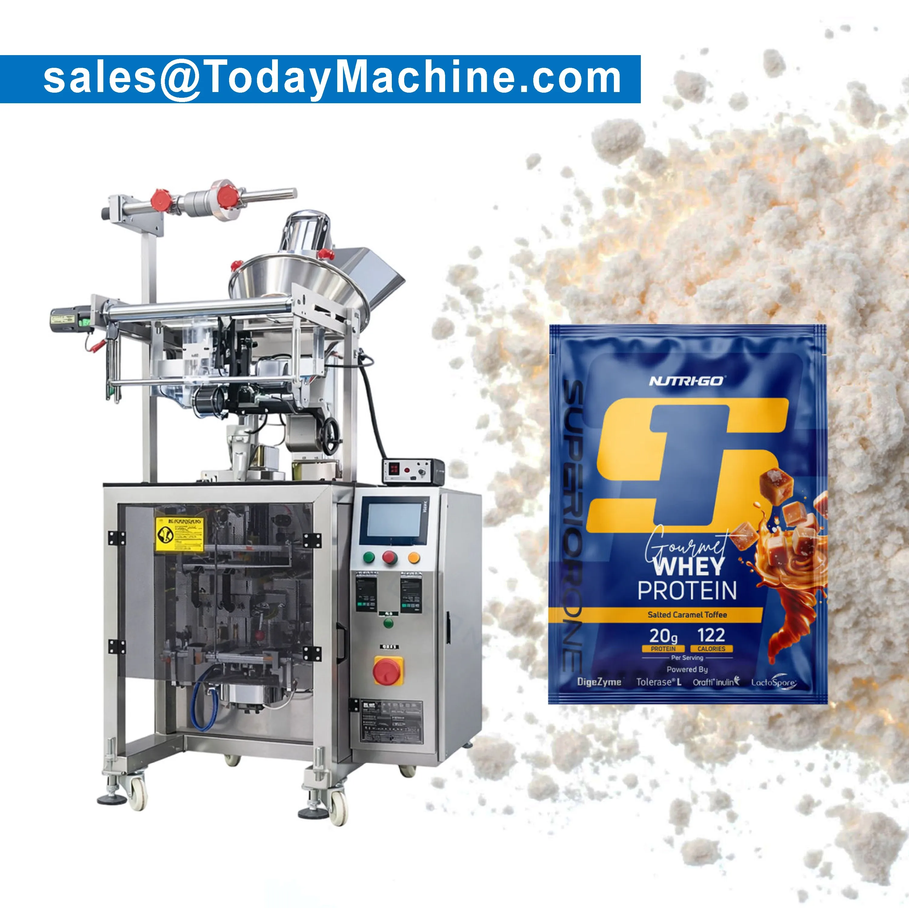 Vertical Powder Packaging Machine Flour Milk Powder Spice Auger Filling Sealing Packing Machine