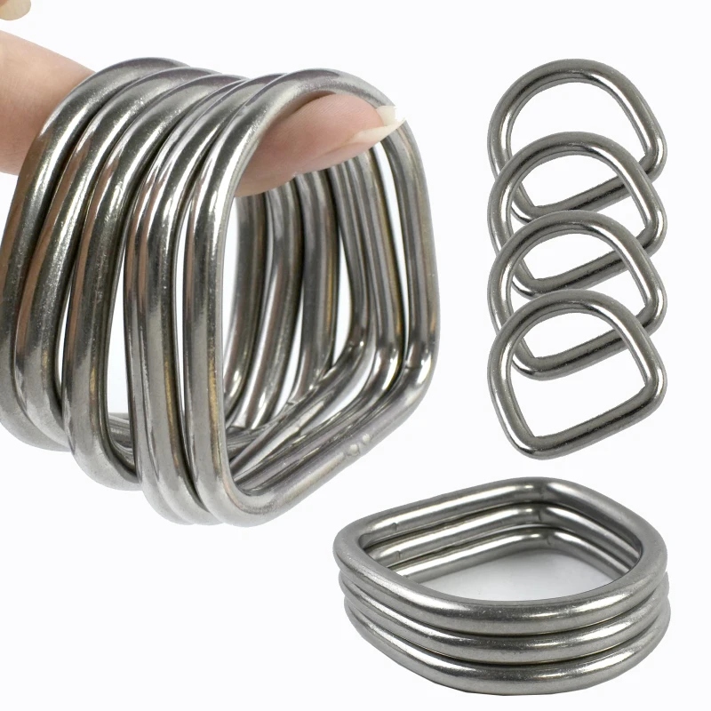 304 Нержавеющие стальные D-образные пряжки для ремней, 1/2/4/5/10 шт.